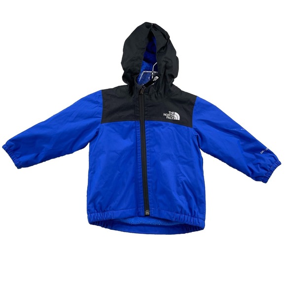 North Face Dryvent Jacket Kids 6-12 M Blue Unisex Puffer Sherpa Lined Waterproof - Picture 1 of 11